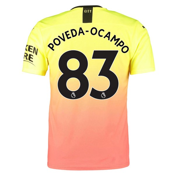 Camiseta Manchester City NO.83 Poveda Ocampo Tercera equipo 2019-20 Naranja